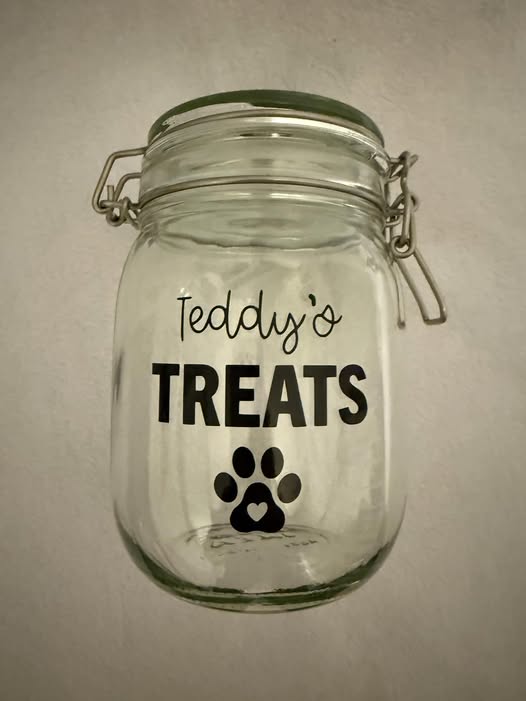 Personalised Dog Treat Jar – Custom Name & Design!