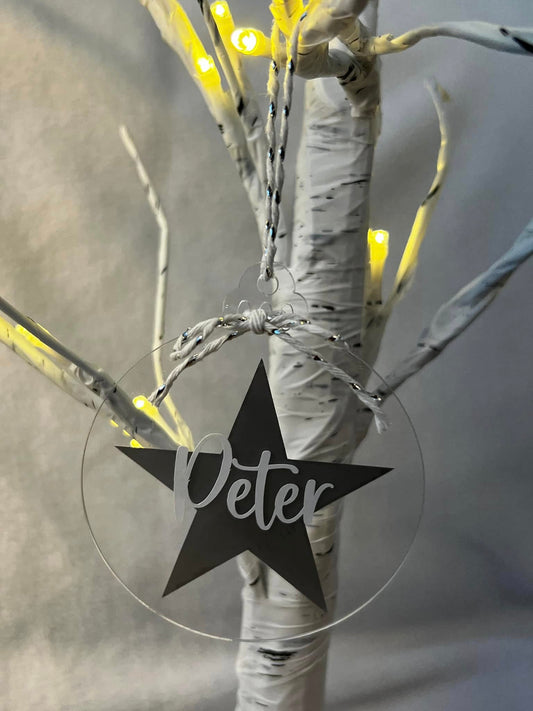 Personalised Christmas Star Bauble – Cute & Festive!